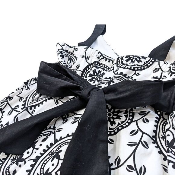 Vintage Y2K SPEECHLESS Black & White Suzani Print Fit & Flare Mini Dress Size 5 - Picture 4 of 8